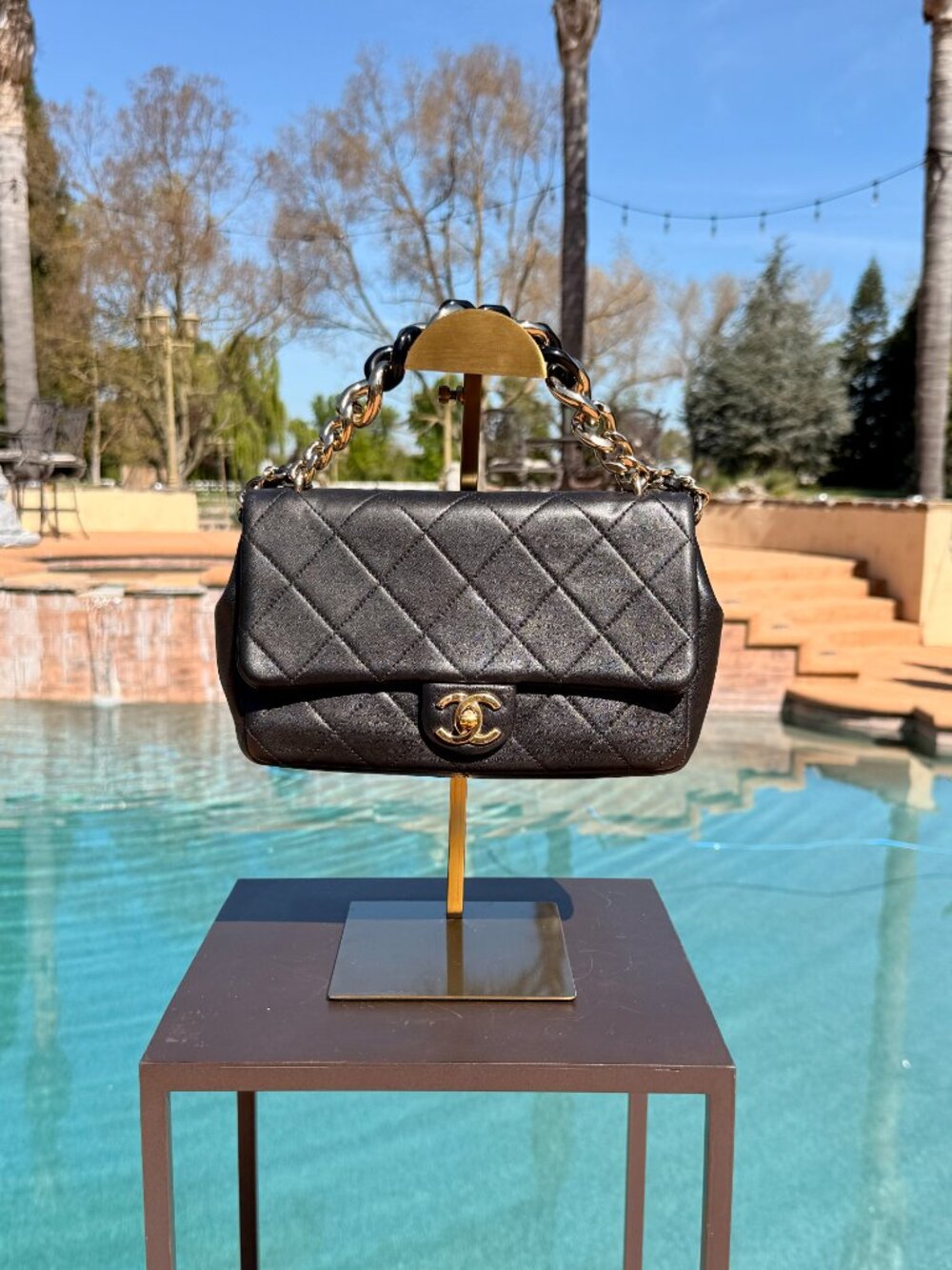 CHANEL Crossbody/Shoulder Quilted CC Funky Town Flap (Chain In Front of Flap) - Picture 4 of 4